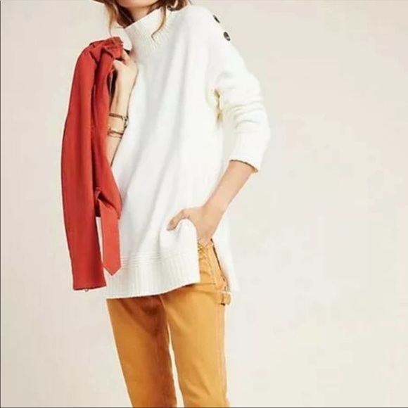 Anthropologie Sweaters - Anthropologie White Margarita Tunic Sweater